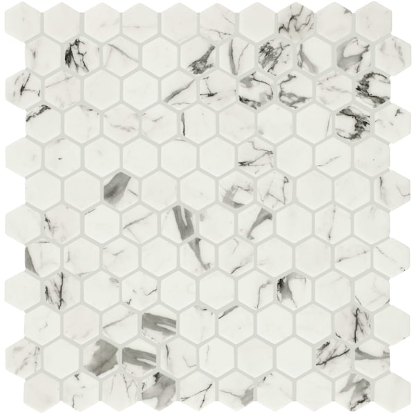 Daltile Uptown Glass 1in Hexagon Mosaic, 16.92 SQFT Per Carton, 18PK UP251HEXMS1P - main
