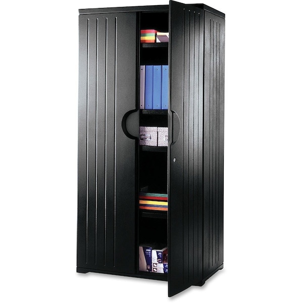 Iceberg Rough n Ready Storage Cabinet, Polyethylene, Black, 72 in L x 36 in W x 22 in H 92571 - main