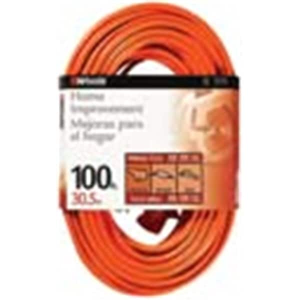 Southwire SJTW Extension Cord, 1 Outlets, Orange, TPE, 100 ft 811250 - main