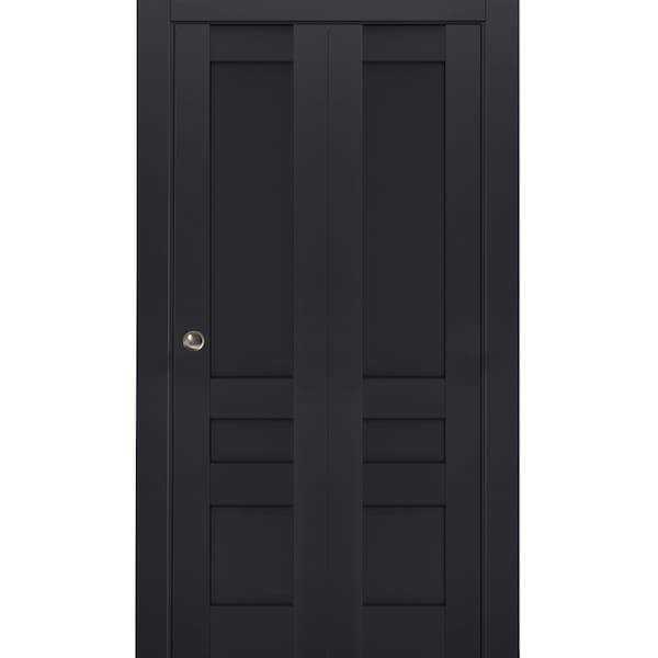 Sartodoors Sliding Closet Bi-fold Doors Solid Core Modern Interior VEREGIO7411BF-ANT-64 x 84 (2* 32x84) - main