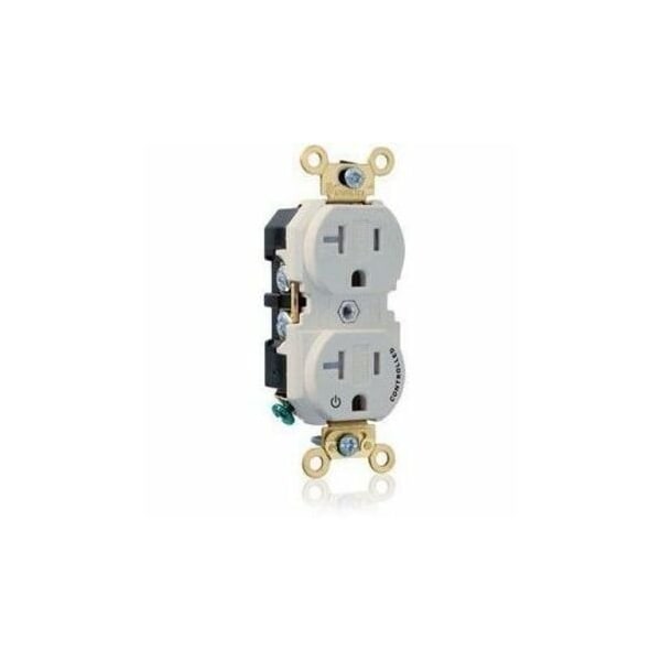 Leviton Dup Rec 20A 125V 1MCtrl TR Self-Gr LtAl 5362-1PT - main