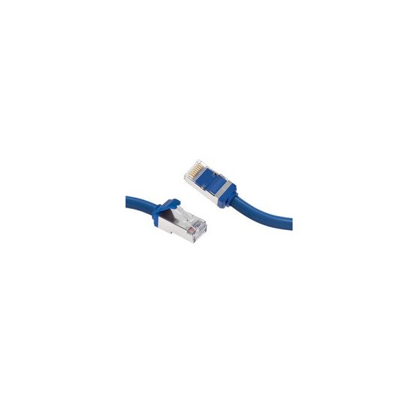 Cable Wholesale Slim Cat8 Blue S/FTP Ethernet Patch Cable, Molded Boot, 40Gbps - 2000MHz, 6mm OD, 4-Pair 28AWG 13X8-66105 - main
