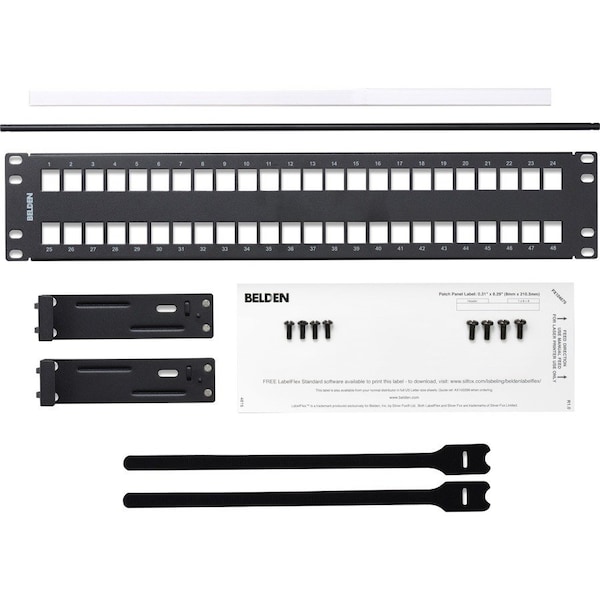 Belden Panel, 3-1/2 in. H x 19 in. W x 1.3 in. L, Steel AX103115 - main