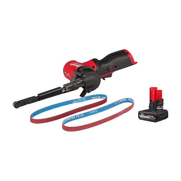 Milwaukee Tool M12 FUEL Bandfile + HO XC5.0 Battery 2482-20,48-11-2450 - main