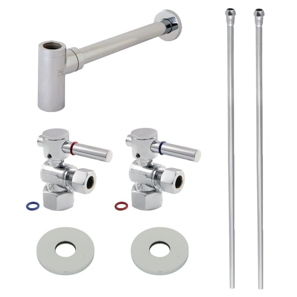 Kingston Brass Plumbing Sink Trim Kit with Bottle Trap, Polished Chrome CC43101DLLKB40 - main