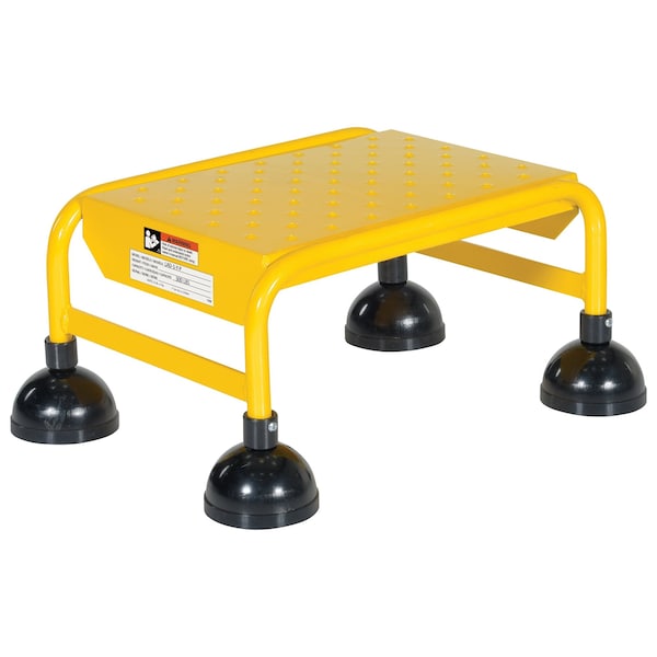 Vestil 9.5 H Steel Commercial Spring Loaded Rolling Ladder, 1 Steps LAD-1-Y-P - main