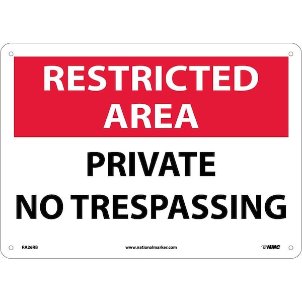 Nmc Restricted Area Private No Trespassing, RA26RB RA26RB - main