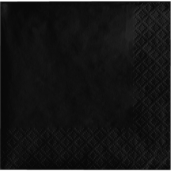 Touch Of Color Black Beverage Napkins, 5"x5", 500PK 57134B - main
