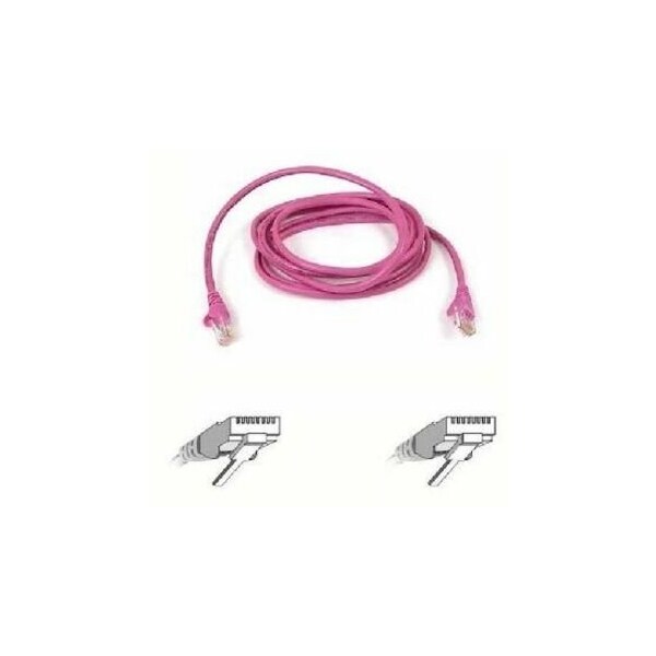 Belkin Cable, Cat5E, Utp, Rj45M/M, 2 , Pnk, Patch A3L791-02-PNK - main