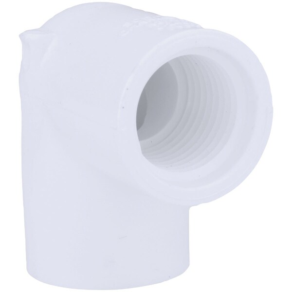 Charlotte Pipe And Foundry 1/2'' Slip x 1/2'' Female Schedule 40 90 Deg. PVC Elbow, 1/4 Bend PVC 02301 0600HA - main