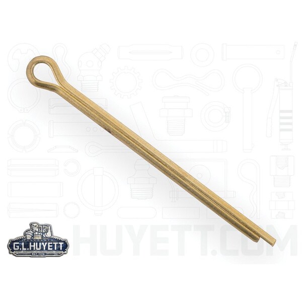Huyett Cotter Pin, Brass, 0.156 in Dia x 2.500 in Effective Length CPB-156-2500 - main