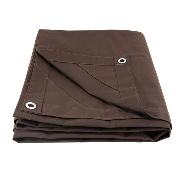 Mytee Products 20ft x 20ft Canvas Tarp - Dark Brown CT20-20-DB - main
