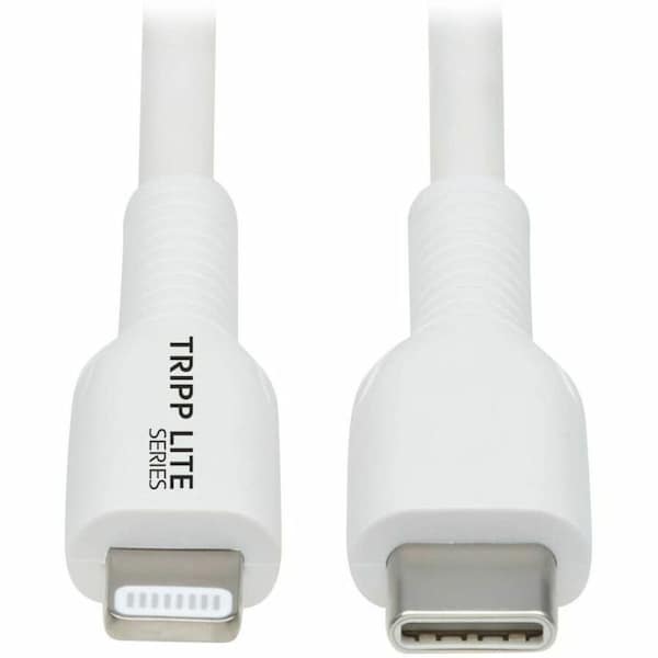 Tripp Lite series USB-C to Lightning Sync/Charge Cable (M/M), MFi Certified, White, 1 m (3.3 ft.) M102-01M-WH - main