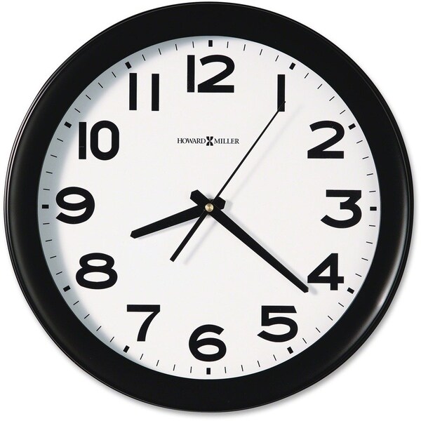 Howard Miller Clock Co Howard Miller Kenwick Wall Clock, 13.5" Overall Diameter, Black Case, 1 AA 625485 - main