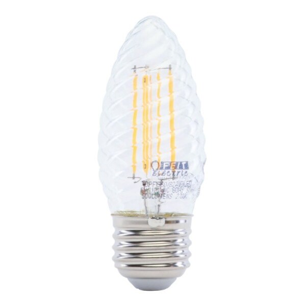 Feit Electric LED Bulb, Decorative, F15 Lamp, 60 W Equivalent, E26 Lamp Base, Dimmable, Clear BPF1560/827/FILED - main