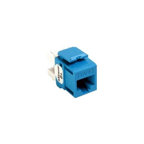 Leviton 1-Port Mod Jack 110 8W8P Utp, T568A/B Cat6 Quickport, Extreme 6+ Blue 61110-RL6 - main