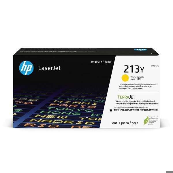 Hp 213Y Yellow Original LaserJet Toner Crtg, 12,000 Yield W2132Y - main
