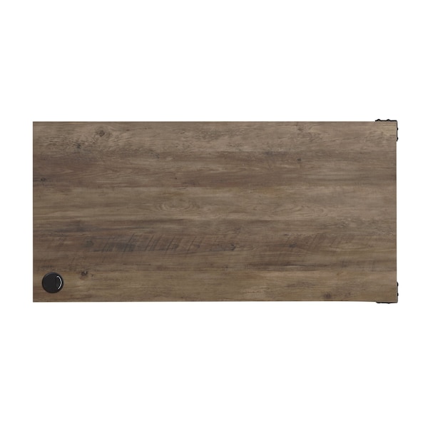 Homeroots 48" Brown and Black L Shape Writing Desk 491500 - main
