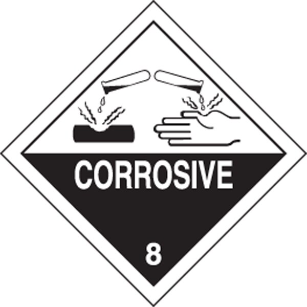 Accuform DOT SHIPPING LABELS HAZARD CLASS 8 MSL801EV2 - main