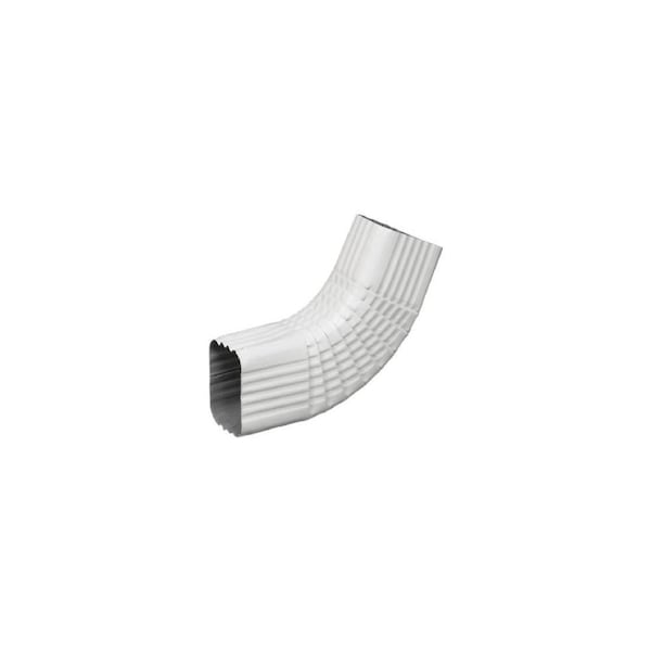 Amerimax Home Products Gutter Side Elbow, Style B, 75 Degree, White Galvanized Steel, 2 x 3-In. 33065 - main