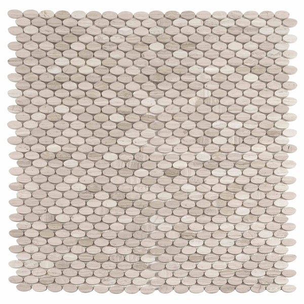 Apollo Tile Beige 11x12 Wooden Grey Marble Polished Floor and Wall Mosaic Tile 4.51 sqft/case, 5PK APLSV88OV1A - main