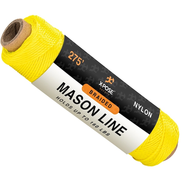 Xpose Safety Nylon Twine, 275 ft Yellow Synthetic String for Crafts, Camping, Garden, Marine & Construction NTY-275-X - main