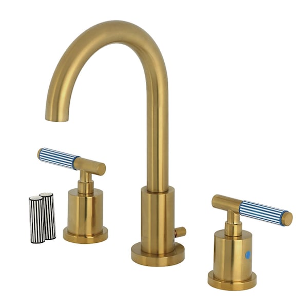 Kingston Brass Widespread Bathroom Faucet with Brass Pop-Up, Brushed Brass FSC8923KPS - main