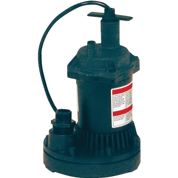 Sta-Rite Flotec FP0S1250X-08 Submersible Utility Pump, 115 V, 0.166 hp, 1 in Outlet, 1200 gph, Thermoplastic FPOS1250X08 - main