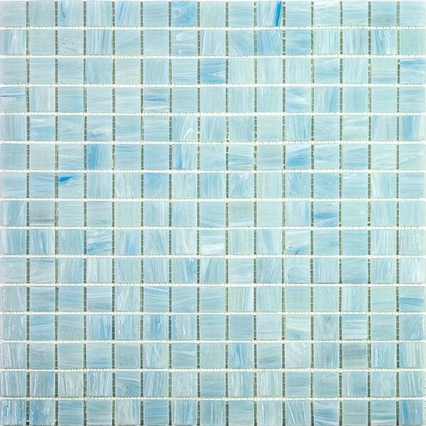 Apollo Tile Celestial 12 in. x 12 in. Glossy Columbia Blue Glass Mosaic Wall and Floor Tile 20 sqft/case, 20PK APLST88BL517A - main