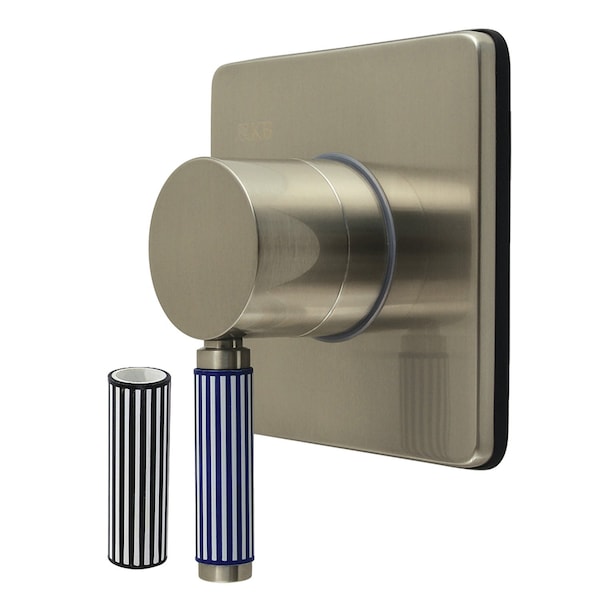 Kingston Brass Single-Handle Six-Way Diverter Valve with Square Trim Kit, Brushed Nickel KS4048KPS - main