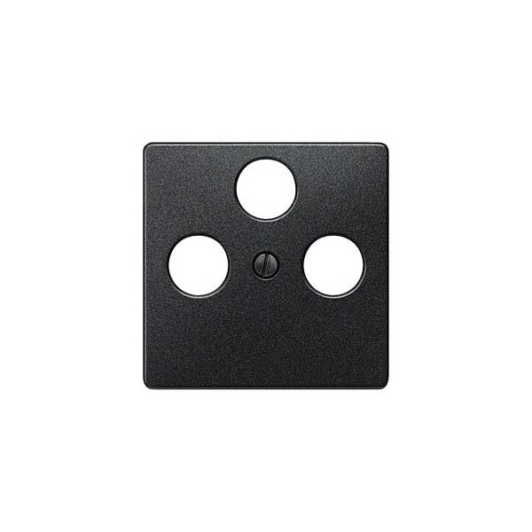Siemens DELTA i-system Cover plate TV/RF/SAT 3-hole carbon metallic 5TG1222-2 - main
