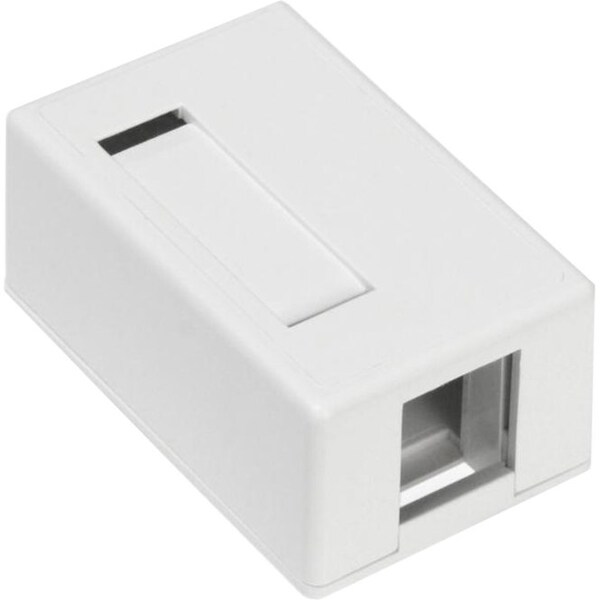 Leviton 1-Port Surface Mount Unloaded, Quickport, White 41089-1WP - main