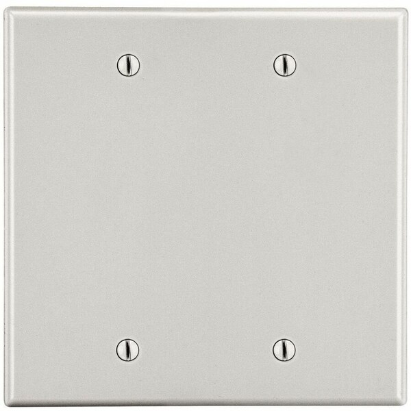 Hubbell Wiring Device-Kellems Wallplate, Mid-Size 2-Gang, 2 Box Mount Blank, Light Almond PJ23LA - main