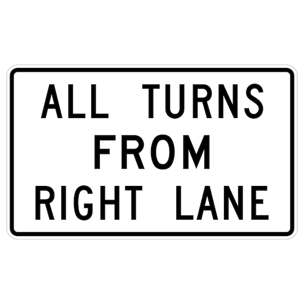 Sign Solutions Usa Traffic Sign, 60 in Width, Aluminum Sign, Horizontal Rectangle DUS06DWT6036R3-23 - main