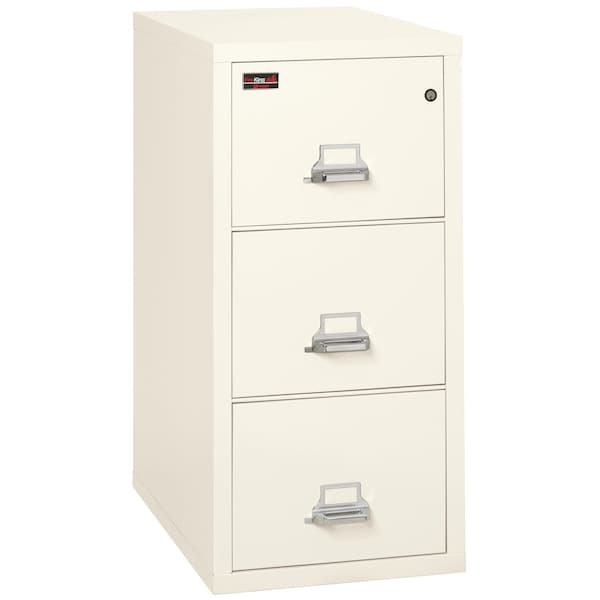 Fireking 3 Drawer, 2 Hr Fire & Impact Rated, Vertical, 32" depth Legal Ivory White 3-2144-2IW - main