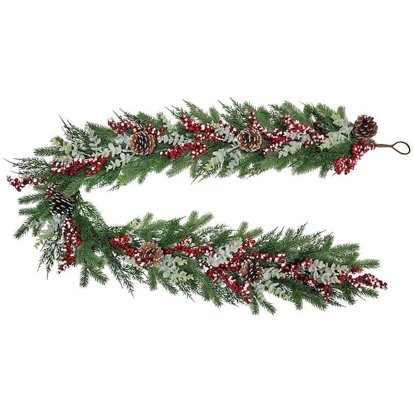 Puleo Asia Ltd Classic Snowy Garland, 87 Tips, 6 ft 312-4461-G6/10 - main