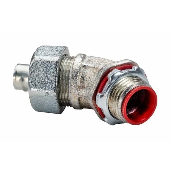 Topaz 45 DEG Angle Liquidtight Connector, Malleable Iron, 2" 236S - main