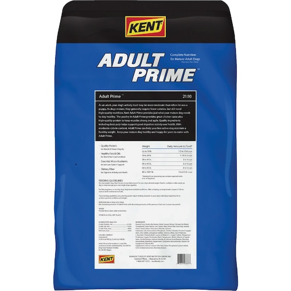 Kent Adult Prime 40 Lb. Mature Adult Dry Dog Food 7887 - main