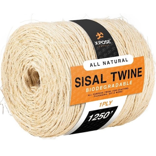 Xpose Safety Sisal Twine, Pole Wrap 1 Ply 1250ft 1PST-1250-X - main