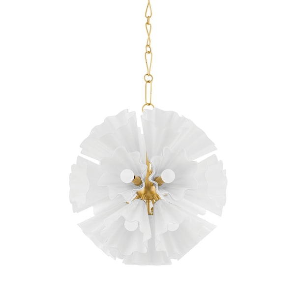 Hudson Valley Lighting Capri 22 Light Chandelier 24 In. Aged Brass 5524-AGB - main