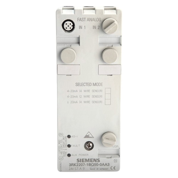 Siemens AS-i compact module K60 analog A/B slave 2 AI 3RK2207-1BQ50-0AA3 - main
