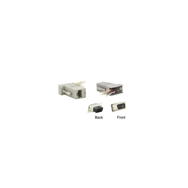 Cable Wholesale Modular Adapter, Gray, DB9 Male to RJ45 Jack 31D1-17200 - main