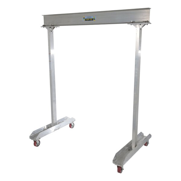 Vestil Alumin um Portable Work Area Gantry Crane 47-3/4in Lx144in Wx93-13/16in H 2,000 Lb. Capacity Silver FPG-A-20-12 - main