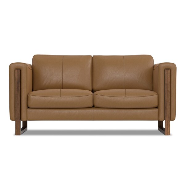 Homeroots 62" Brown Leather Sofa 641138 - main