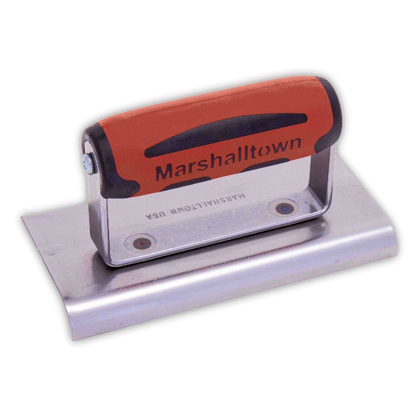 Marshalltown Carbon Steel Hand Edger, Concrete Edger, Curved & Straight Edger, 6 x 3 inch Edger, 3/8 inch Radius 176D - main