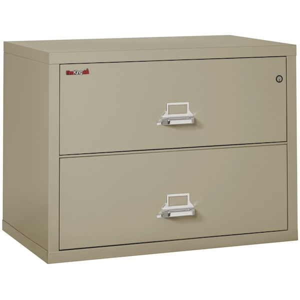 Fireking 2 Drawer, 1 Hr Fire & Impact Rated, 38" Wide Lateral Pewter 2-3822-CPE - main