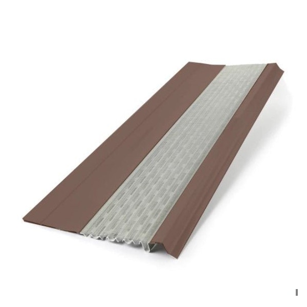 Waterlock Micromesh Flat Aluminum/SS Gutter Guard, Musket Brown, 25ft WM-FLT-025-MSK - main