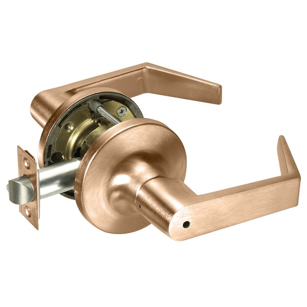 Yale Grade 1 Privacy/Bedroom/Bath Cylindrical Lock, Augusta Lever, Non-Keyed, Satin Bronze Finish, Non-h AU5402LN 612 - main