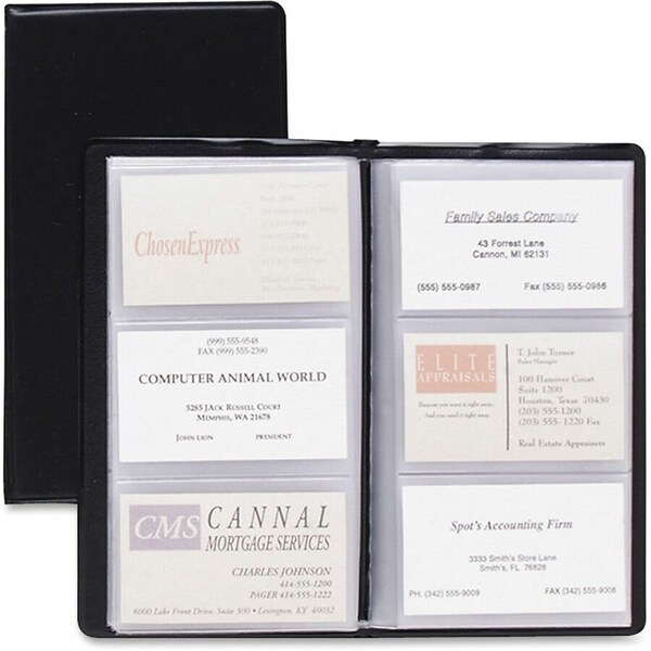 Cardinal Brands Cardinal Sealed Vinyl 72 Card File, Black 751610 - main
