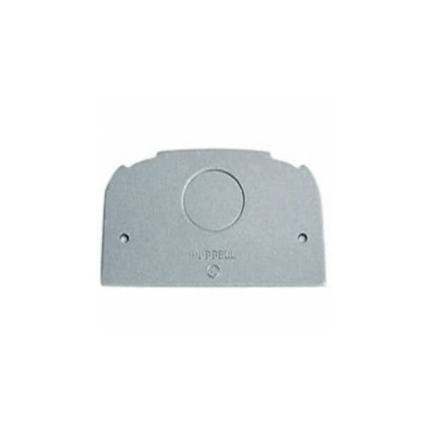 Hubbell Wiring Device-Kellems Box Cover, Floor Box Type, 1 Gang, Aluminum, Furniture Feed Cover Type SS309SF - main